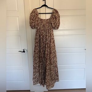 Matteau Burgundy Floral Maxi Dress